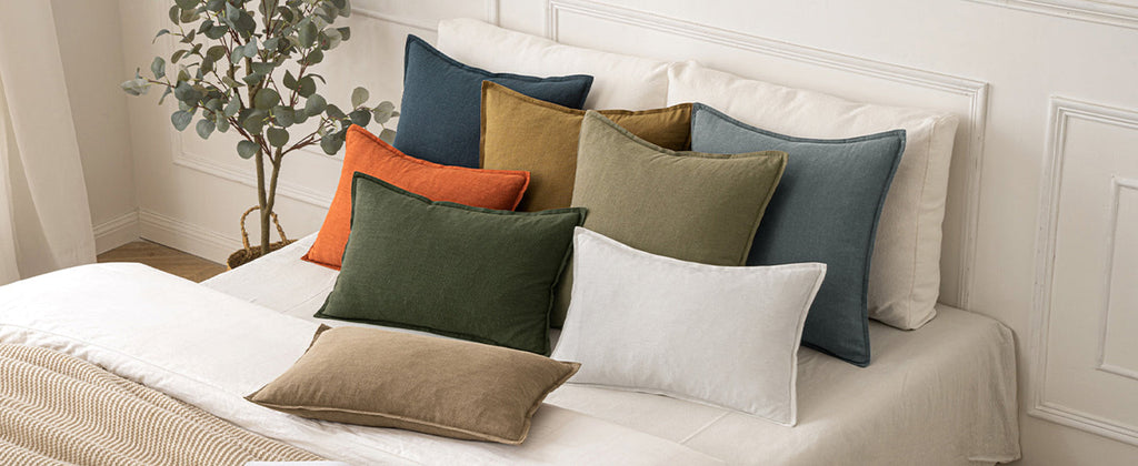MIULEE Decorative Linen Euro Sham Pillow Covers 24x24 Natural Beige Boho Farmhouse Neutral Couch Throw Pillows for Bed Pack of 2 Accent Modern Pillowcase Sofa Livingroom Home Decor